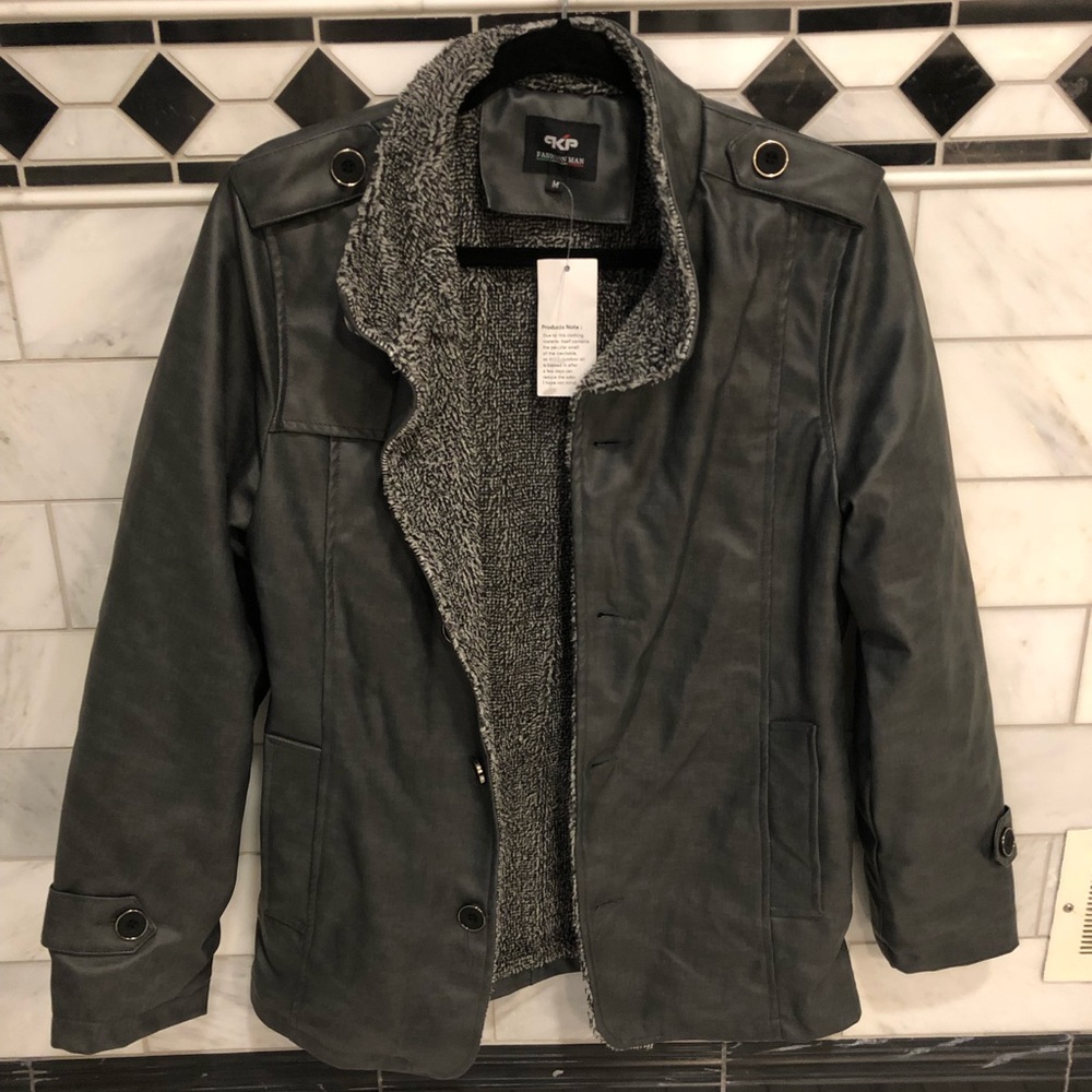 Men’s faux leather jacket